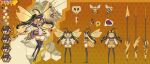  1girl absurdres ahoge antennae arm_up arms_at_sides arthropod_girl bee bee_girl black_hair black_sclera blonde_hair bug carapace color_guide colored_sclera commentary_request flat_color from_behind from_side full_body fur_collar fur_trim gradient_hair half_mask highres holding holding_polearm holding_weapon honey honeycomb_(pattern) huge_ahoge insect_wings korean_text long_hair mask multicolored_hair multiple_expressions original polearm reference_sheet solo sparkle spear stinger streaked_hair towards_a_dream._seulha twintails two-tone_hair very_long_hair weapon wings yellow_eyes 