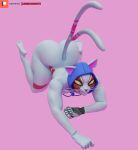 3d_(artwork) 5_toes anthro asian_mythology blue_hood butt camseven cybernetic_hand cybernetics digital_media_(artwork) domestic_cat east_asian_mythology empty_eyes epic_games fangs feet felid feline felis forked_tail fortnite fur furgonomic_headwear furgonomic_hood furgonomics hi_res hood_only humanoid_feet japanese_mythology machine male mammal mouth_closed multicolored_body multicolored_fur mythology nekomata notched_ear nyanja_(fortnite) patreon patreon_logo pink_background pink_inner_ear plantigrade red_body red_fur simple_background solo tail teeth toes two_tone_body two_tone_fur unusual_anatomy unusual_tail whiskers white_body white_fur yellow_eyes yokai