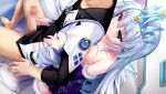  1boy 1girl \||/ armpit_crease arms_at_sides bare_shoulders barefoot belt black_shirt blue_sleeve_cuffs bottomless breast_press breasts breasts_on_another&#039;s_back breasts_out brooch brother_and_sister buttons censored closed_mouth clothed_sex clothes_pull collarbone collared_shirt colored_tips cowboy_shot detached_sleeves dmm dress dress_pull dutch_angle erection eyebrows_hidden_by_hair fantasy frilled_dress frilled_skirt frills from_side fumio_(ura_fmo) fur-trimmed_sleeves fur-trimmed_thighhighs fur_trim furrowed_brow game_cg gem gold_trim gradient_hair grey_hair grey_thighhighs grisaia_battlefield_barcarolle hair_between_eyes half-closed_eyes hand_on_another&#039;s_chest hand_on_another&#039;s_stomach hand_on_another&#039;s_waist handjob head_out_of_frame hug hug_from_behind incest indoors jewelry kazami_kazuki kazami_yuuji kneeling layered_sleeves leaning_forward leaning_on_person legs_apart light_blush light_frown long_eyelashes long_hair long_sleeves looking_at_another metal_belt mosaic_censoring multicolored_hair narrowed_eyes nipples no_bra off-shoulder_dress off_shoulder official_art on_bed open_hands out_of_frame partially_undressed penis pink_eyes pocket purple_dress purple_overskirt purple_skirt purple_sleeves reach-around red_eyes shirt siblings sidelocks sitting skirt small_breasts sparkling_eyes swept_bangs thick_eyelashes thighhighs thighs third-party_source tiara tsurime two-tone_shirt v-shaped_eyebrows variant_set very_long_hair wavy_hair white_shirt white_trim yellow_gemstone zettai_ryouiki 