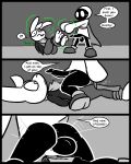 2025 3_toes anthro anthro_penetrated anus arms_tied backsack balls bdsm big_balls big_penis black_balls black_glans black_penis blush bondage bottomwear bound butt clothing comic dominant dominant_humanoid dominant_male erection face_fucking feet footwear frown genitals glans hands_behind_back humanoid humanoid_on_anthro humanoid_penetrating humanoid_penetrating_anthro interrobang irrumatio jacket kerchief lagomorph legs_tied legs_together leo_the_magician leporid long_sleeves magic male male/male male_on_bottom male_on_top male_penetrated male_penetrating male_penetrating_male mammal mouthless no_pupils on_bottom on_top onomatopoeia oral pants penetration penile penis penis_in_mouth rabbit restraints robe rope rope_bondage sex shadow_creature shoes sound_effects spot_color submissive submissive_anthro submissive_male text throat_swabbing throbbing throbbing_penis toes topwear ultilix wes_(ultilix)
