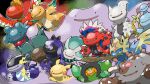  ._. arceus blacknirrow bloodmoon_ursaluna blue_eyes calyrex calyrex_(rider) claws ditto dragon_wings dragonite flutter_mane highres ho-oh holding holding_sword holding_weapon koraidon miraidon mouth_hold no_humans ogerpon ogerpon_(teal_mask) open_mouth outline pikachu pokemon pokemon_(creature) pokemon_focus quagsire riding riding_pokemon smile spectrier sword ting-lu_(pokemon) transformed_ditto ursaluna weapon white_outline wings wooper zacian zacian_(crowned) 