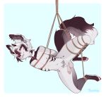 anthro bdsm bondage bound demon hi_res kinbaku restraints rope rope_bondage rope_harness sunshiu