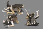 2024 anal anthro anthro_on_anthro balls big_dom_small_sub biped brown_body brown_fur canid canine canis digital_media_(artwork) domestic_dog dominant duo erection fur genitals german_shepherd grey_background herding_dog hi_res humanoid_genitalia humanoid_penis larger_male lying male male/male mammal multicolored_body multicolored_fur nude_anthro nude_male on_back oral pastoral_dog penis pinned pngx_(artist) rimming sex simple_background size_difference smaller_male tan_body tan_fur white_body white_fur