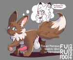 after_transformation anus aroused balls big_balls big_penis blush bodily_fluids butt cum eevee feral flustered furufoo generation_1_pokemon genital_fluids genitals nintendo penis pokemon pokemon_(species) precum transformation