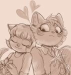 &lt;3 2023 anthro calvin_mcmurray canon_couple clothed clothing daww digital_drawing_(artwork) digital_media_(artwork) domestic_cat dress duo eyelashes eyes_closed felid feline felis female flower fluffy fluffy_tail fully_clothed hair happy ivy_pepper lackadaisy love male mammal monochrome nuzzling plant resting_on_partner romantic romantic_ambiance romantic_couple saza15vic sleeping smile tail webcomic