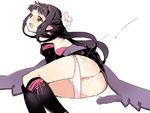  ass beans black_hair blush brown_eyes dildo horns long_hair misada oni panties panty_pull pussy_juice setsubun solo tales_of_(series) tales_of_innocence tears underwear 