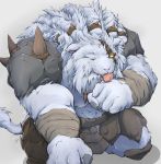  anthro felid feline hair iokei177 league_of_legends licking lion male mammal pantherine rengar_(lol) riot_games tongue tongue_out video_games 