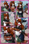 2022 2:3 3_tails 4_breasts 4_nipples absurd_res anthro areola artist_name bent_over biped black_nose bottomwear bra breast_expansion breasts canid canine clothed clothing colored comic countershade_fur countershading covering covering_breasts dialogue dipstick_tail english_text expansion female fox front_view fur group hair hand_on_own_breast hi_res ineffective_clothing inner_ear_fluff looking_down_at_self mammal markings marri_(visorelle) multi_breast multi_nipple multi_tail nipples orange_body orange_fur page_number pregnant pregnant_anthro pregnant_female purse red_hair running side_view skirt solo_focus speech_bubble standing tail tail_markings text torn_clothing tuft underwear visorelle white_body white_countershading white_inner_ear_fluff wide_eyed year yellow_eyes