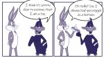  anatid anseriform anthro avian bird bugs_bunny comic daffy_duck dialogue dominant duck duo eating eating_food hi_res kcnite lagomorph leporid looney_tunes male male/male mammal narrowed_eyes nintendo pok&eacute;mon pok&eacute;mon_(species) proud rabbit smile snivy submissive talking_to_another video_games warner_brothers 