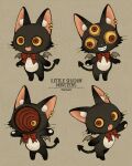  :d animal_ear_fluff animal_ears artist_name black_cat bow bowtie brown_background cat character_name colored_sclera creature demon demon_tail demon_wings ear_piercing earrings extra_eyes eyeball fang full_body grin highres jewelry looking_at_viewer maniani monster multiple_views no_humans open_mouth original piercing red_bow red_bowtie red_eyes sharp_teeth simple_background smile tail teeth third_eye wings yellow_sclera 