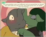 animal_crossing anthro blush border breasts card cleavage clothed clothing dizzy_(animal_crossing) double_chin duo elephant elephantid english_text eyelashes eyeliner eyes_closed eyeshadow female green_hair hair heart_symbol hi_res jouigidragon kissing kissing_cheek love makeup male male/female mammal nintendo obese obese_anthro obese_female obese_male opal_(animal_crossing) overweight overweight_anthro overweight_female overweight_male proboscidean proboscis_(anatomy) romantic shirt side_boob t-shirt text topwear trunk_(anatomy) watermark white_border