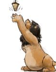 2010 belly big_belly brown_mane colored feet felid feral food fur guide_lines jeri_kleinlowe lion male mammal mane nude nude_feral nude_male open_mouth overweight pantherine pastry pie pie_slice reaching_for_object reaching_out reaching_up simple_background sitting solo tail tan_body tan_fur white_background