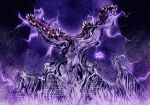  1other adel_(elden_ring) aura black_background clawed_wings commentary deadpool_yuchan dragon elden_ring elden_ring_nightreign highres lightning monster monster_focus no_eyes open_mouth purple_theme screaming signature solo teeth wings 