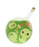  black_eyes closed_mouth commentary_request cork diamond_mouth duosion evolutionary_line flask full_body liquid no_humans open_mouth pappu pokedex_number pokemon pokemon_(creature) pokemon_focus reuniclus round-bottom_flask simple_background solid_oval_eyes solosis white_background 