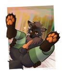 2025 animal_genitalia animal_penis anthro anus balls blush brown_body brown_fur canid canine canine_genitalia canine_penis catptapathy cheek_tuft claws clothing crab-eating_fox dipstick_ears ear_markings facial_tuft feet fluffy foot_focus fox fur genitals green_clothing green_legwear green_thigh_highs grey_body grey_fur head_tuft heart_symbol holding_both_legs inner_ear_fluff knot legwear legwear_only looking_at_viewer male mammal multicolored_ears neck_tuft orange_eyes orange_pawpads orange_penis pattern_clothing pattern_legwear pattern_thigh_highs pawpads paws penis presenting presenting_anus signature simple_background solo soren_(sorenrocks) spread_legs spreading striped_clothing striped_legwear striped_thigh_highs stripes tan_body tan_fur thigh_highs tuft