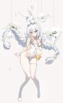  &gt;_&lt; 1girl animal_ear_fluff animal_ears azur_lane banned_artist bird blue_eyes braid breasts bug butterfly chick closed_mouth clothing_cutout contrapposto covered_navel dai_nikucho flats frills frozen full_body grey_background grey_hair hairband hand_on_own_chest hand_up highres ice ice_cube knees knees_together_feet_apart le_malin_(azur_lane) le_malin_(listless_lapin)_(azur_lane) legs leotard long_hair looking_at_viewer manjuu_(azur_lane) narrow_waist o-ring pantyhose plant rabbit_ears simple_background small_breasts standing string thigh_strap thighs twin_braids white_footwear white_leotard wide_hips wrist_cuffs 
