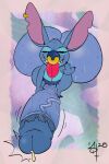 alien balls beckoning big_balls big_ears big_penis blue_body blue_fur bodily_fluids body_hair claws disney ear_piercing facial_piercing fur genital_fluids genitals gesture grin hairy_balls hi_res huge_balls huge_penis hyper hyper_balls hyper_genitalia hyper_penis lilo_and_stitch looking_at_viewer looking_up male motion_lines nose_piercing penis piercing precum pubes septum_piercing sharp_teeth short_stack smile smug solo stankbank stitch_(lilo_and_stitch) teeth throbbing throbbing_penis tongue tongue_out vein veiny_penis