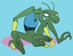 alien antennae_(anatomy) anthro apis_(artist) arthropod balls big_balls big_penis bodily_fluids cum dokarian erection foreskin foreskin_play foreskin_pull genital_fluids genitals green_body hanna-barbera insect leaking_cum looking_at_viewer male narrowed_eyes nubbed_penis papules partially_retracted_foreskin penile_papules penile_spines penis slim solo space_ghost_(series) zorak_(space_ghost)