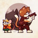 anthro ashley_graham_(resident_evil) capcom digital_media_(artwork) domestic_cat duo felestrist felid feline felis female hi_res leon_kennedy male male/female mammal moushley murid murine resident_evil rodent