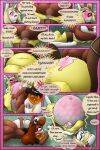 2022 2:3 3_tails 4_breasts absurd_res anthro areola artist_name belly big_belly biped blush bodily_fluids both_pregnant breasts canid canine clothed clothing colored comic countershading dialogue dipstick_tail dress duo egg egg_from_vagina egg_inflation egg_insertion egg_transfer english_text excessive_lactation eyes_closed female female/female food fox front_view fur ginormous_belly hi_res honey_(food) huge_belly hyper hyper_pregnancy ineffective_clothing lactating lactating_honey looking_at_another looking_back looking_back_at_another lying mammal markings milk multi_breast multi_tail multiple_pregnancies nipples on_back open_mouth orange_body orange_fur page_number pregnant pregnant_anthro pregnant_female rear_view side_view sitting_on_another speech_bubble tail tail_markings tears text unusual_bodily_fluids unusual_lactation visorelle white_body white_countershading white_fur year