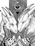 &lt;3 2022 digital_media_(artwork) dragon duo egg fur furred_dragon hi_res horn natoli smile 