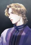  1boy birthmark bishounen blonde_hair colored_eyelashes dio_brando ear_birthmark eyelashes green_eyes jojo_no_kimyou_na_bouken lips meng_bu_chong nose pale_skin phantom_blood realistic solo 
