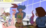  airport alien alphonse_elric american_dad! belt ben_10 blue_hair braid braided_ponytail breasts brian_griffin brown_hair consuela_(family_guy) dildo dragon_ball dragon_ball_(object) drawn_together edward_elric family_guy fingerless_gloves fullmetal_alchemist glasses gloves highres ling-ling_(drawn_together) lipstick lunch_(dragon_ball) makeup meg_griffin monster necktie p-chan philtomato piccolo pig ranma-chan ranma_1/2 roger_smith sex_toy tentacle_dildo 