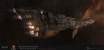  3d absurdres attack_ship_(eve_online) brown_background brown_theme commentary company_logo company_name copyright_logo copyright_name cruiser_(eve_online) dated emblem english_text eve_online flying glowing highres logo maya_(medium) military_vehicle minmatar_republic_(eve_online) nebula no_humans official_art outdoors realistic science_fiction solar_panel space spacecraft stabber_(eve_online) star_(sky) starry_sky_background thrusters thukker_mix_(eve_online) vehicle_focus vehicle_name ymir_jonsson 
