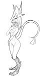  2020 anthro black_and_white breasts burmecian clothing female final_fantasy final_fantasy_ix freya_crescent full-length_portrait genitals hat headgear headwear looking_at_viewer mammal monochrome mostly_nude nipples portrait pussy rodent sketch solo square_enix standing video_games w4g4 