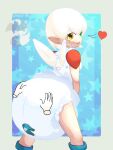 back_wings boots bottomwear carol_(character) clothing diaper diaper_focus female footwear freckled_face freckles hair hand_on_diaper happy heart_symbol hi_res humanoid humanoid_pointy_ears open_mouth picketpolecat pointy_ears rinonno rubbing_diaper shoes simple_background skirt solo teeth touching_diaper white_hair wings