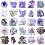  &gt;_o :3 @_@ arm_up banette black_sclera chest_jewel closed_eyes cofagrigus colored_sclera commentary_request dragon_wings drifblim drifloon dusclops dusknoir duskull fire froslass galarian_corsola gastly gem gengar giratina giratina_(altered) giratina_(origin) grin halo haunter hisuian_typhlosion hisuian_zoroark hisuian_zorua holding holding_mask kamikiririp looking_at_viewer looking_back mask misdreavus mismagius no_humans one-eyed one_eye_closed pokemon pokemon_(creature) pokemon_focus purple_fire red_eyes red_gemstone rotom rotom_(normal) sableye shedinja shuppet sitting slit_pupils smile spiritomb white_background wings x_(symbol) yamask yellow_eyes zipper_pull_tab 
