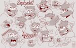  2022 5_fingers absurd_res anthro blush bottlebear canid canine claws digital_drawing_(artwork) digital_media_(artwork) disney eyes_closed fingers fox fur happy hi_res laugh mammal multiple_poses open_mouth pixar pose sad simple_background smile solo teeth tongue tongue_out turning_red zephyrlot 