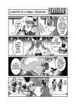4koma abstract_background anthro big_butt big_tail blush breasts bunnimals bunny_costume butt canid canine canis clothing comic costume dragon english_text eyebrow_through_hair eyebrows fake_ears fake_rabbit_ears female greyscale group hair hi_res horn kemono lagomorph leporid lupinus_(bunnimals) mammal marie_gold_(bunnimals) markings membrane_(anatomy) membranous_wings monochrome mythological_creature mythological_scalie mythology non-mammal_breasts pawpads rabbit sakura-gear scalie sineria_(bunnimals) speech_bubble spiked_tail spikes spikes_(anatomy) tail teteteko text translucent translucent_hair trio wings wolf