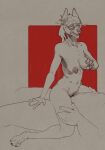 abstract_background anthro areola bangs biped bodily_fluids breasts canid canine canis claws cowgirl_position digital_drawing_(artwork) digital_media_(artwork) ear_piercing ear_ring eyewear faceless_character faceless_male facial_piercing female flowerdino from_front_position glasses hair hand_on_leg hi_res holding_breast jackal looking_up male male/female mammal navel nipple_piercing nipple_ring nipples nose_piercing nude on_bottom on_top open_mouth paris_(flowerdino) paws piercing ring_piercing septum_piercing sex solo_focus