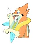 arm_fin black_body black_fur claws eye_bags feral fin floatzel flotation_sac fur generation_4_pokemon hi_res japanese_text licking male mammal markings mustelid nintendo orange_body orange_fur otter personal_grooming pokemon pokemon_(species) s_malto33 self_lick sharp_teeth side_profile simple_background solo tan_body tan_fur teeth text tired tired_eyes tongue tongue_out whisker_markings white_background wrist_fin
