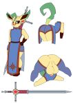  absurd_res balls big_balls clothing eeveelution eyewear fur genitals glasses greatsword hi_res huge_balls jack-o&#039;_pose leafeon legwear leon_(midnight_radio) male midnight_radio missing_eye model_sheet nintendo penis pok&eacute;mon pok&eacute;mon_(species) pose rear_view scar simple_background solo thick_thighs thigh_highs video_games white_background wide_hips yellow_body yellow_fur 