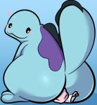  &lt;3 ambiguous_gender anthro big_butt black_sclera blush butt butt_smother clothing duo ekkokenight eyes_closed hi_res huge_butt legendary_pok&eacute;mon looking_back mew multicolored_body nintendo nude pink_body pok&eacute;mon pok&eacute;mon_(species) quagsire raised_tail reaching_out shirt sitting sitting_on_another smile smothering topwear two_tone_body video_games white_eyes 