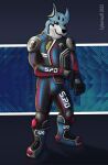  anthro biker boots clothing cyberwuff doggie_kruger footwear hi_res leather leather_clothing male motocross power_rangers solo 