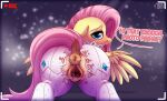  2022 animal_genitalia animal_pussy anus blush butt clitoris clothing dialogue digital_media_(artwork) dinoalpaka english_text equid equine equine_pussy eyebrows female feral fluttershy_(mlp) friendship_is_magic genitals hasbro hi_res looking_back mammal my_little_pony open_mouth pegasus pussy rear_view recording solo text torn_clothing wings 