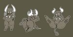 2024 :3 anthro big_horn blush bodily_fluids butt female female_anthro genitals hi_res horn imp innie_vulva legs_up long_ears moogers multiple_poses musk musk_cloud musky_armpit navel nipple_tape nude nude_anthro nude_female pasties pose presenting presenting_vulva rear_view slightly_chubby slightly_chubby_anthro slightly_chubby_female solo spade_tail spread_legs spreading standing tail tape tears vulva