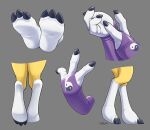  absurd_res anthro badroy bandai_namco claws digimon digimon_(species) female hand_fetish hand_focus hi_res hindpaw paws renamon sleeves solo 