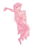 2020 breasts butt digital_drawing_(artwork) digital_media_(artwork) dripping eye_through_hair featureless_breasts female glowyskull goo_creature hair humanoid long_hair nikki_(glowyskull) pink_body pink_eyes simple_background smile solo translucent translucent_hair white_background