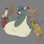 angry animal_humanoid annoyed anthro beverage big_breasts bigbun_3 bodily_fluids breasts bun-e cat_humanoid cleavage clenched_teeth clothed clothing container cup disembodied_penis domestic_cat felid felid_humanoid feline feline_humanoid felis female food foreskin genital_fluids genitals group holding_food holding_object holding_penis huge_breasts humanoid leaking_precum lipstick makeup male mammal mammal_humanoid nipple_outline penis penis_in_food precum sandwich_(food) sketch soda splash surrounded surrounded_by_penises teeth