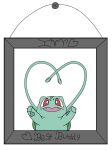 2019 ambiguous_gender bulbasaur digital_drawing_(artwork) digital_media_(artwork) feral generation_1_pokemon green_body hi_res markings ninjatommy21 nintendo pokemon pokemon_(species) red_eyes smile solo
