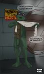 animal_humanoid bandana_on_head donatello_(tmnt) flaccid futamaki genitals green_body green_skin hi_res humanoid male ninja nude penis reptile reptile_humanoid sauna scalie scalie_humanoid sewer shell solo_focus teenage_mutant_ninja_turtles teenage_mutant_ninja_turtles_(1987) towel turtle turtle_humanoid warrior