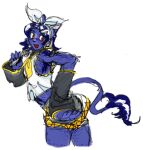 accessory anthro arm_tuft armpit_hair belly_hair belly_tuft blue_body blue_fur blue_hair body_hair bottomwear bow_ribbon callan_dion claws clothed clothing cosplay crossdressing crossdressing_male curled_tail electronics felid fur hair hairy_legs hairy_thigh hand_on_hip headband hotpants iambdacore kagamine_rin lion male mammal microphone missysissy open_mouth open_smile pantherine shorts shoulder_tuft smile solo solo_focus tail topwear trans_(lore) trans_man_(lore) tuft valleyos vest vocaloid white_ribbon yellow_eyes yellow_ribbon