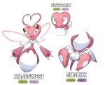  &lt;3 &lt;3_eyes 2022 ambiguous_gender anthro arthropod evolutionary_family fak&eacute;mon feral gametimeasia group hi_res insect nintendo pink_body pok&eacute;mon pok&eacute;mon_(species) simple_background text trio video_games white_background 
