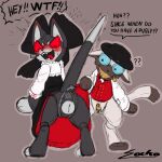 accessory andromorph andromorph/male angry animate_inanimate anthro anus blush bottomwear bow_ribbon butt button_(fastener) button_eyes clothed clothing clothing_lift corrupt_fluffshie costume crossgender digital_media_(artwork) doll dress duo felid feline fluffshie fur furniture genitals hair_accessory hair_bow hair_ribbon hat headgear headwear intersex intersex/male lazare_(sockodrawing) living_plushie looking_at_butt looking_at_genitalia looking_at_vulva looking_back male male/male mammal martin_(sockodrawing) nude open_mouth penetrable_sex_toy plushie plushophilia presenting presenting_anus presenting_hindquarters presenting_vulva ribbons sex_toy shy simple_background skirt skirt_lift smile sockodrawing spread_legs spreading surprised surprised_face tail teeth text tongue topwear vaginal vulva zipper zipper_mouth