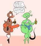 12_oz._mouse 4_fingers adult_swim aliasing anthro artist_logo artist_name bedroom_eyes big_penis blush blush_lines bodily_fluids bottom_heavy bottomwear brown_body brown_fur cartoon_network clothing crop_top curvy_figure denim denim_bottomwear denim_clothing denim_shorts dialogue digital_media_(artwork) duo ear_piercing ear_ring emanata english_text erection eulipotyphlan evan_laveldivan eyelashes femboy fingers fitzboi flash_emanata footwear fur genitals gloves green_body green_fur hand_on_hip handwear head_tuft hi_res holding_beer_bottle hotpants huge_penis jacket knee_highs knee_socks legwear logo male mammal midriff mole_(animal) mouse mouse_fitzgerald murid murine narrowed_eyes navel penis piercing ring_piercing rodent seductive shirt shoes shorts signature sleeveless_jacket small_waist socks speech_bubble sweat sweatdrop text thatdawgmurray thick_thighs throbbing throbbing_penis topwear tuft whiskers wide_hips