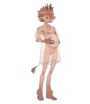 andromorph antlers blush breasts cervine clothing deer fur genitals holding_pregnant_belly horn humanoid intersex mammal mari_costa pointy_ears pregnant pubes red_eyes skinny solo tail translucent translucent_clothing unknown_species vulva